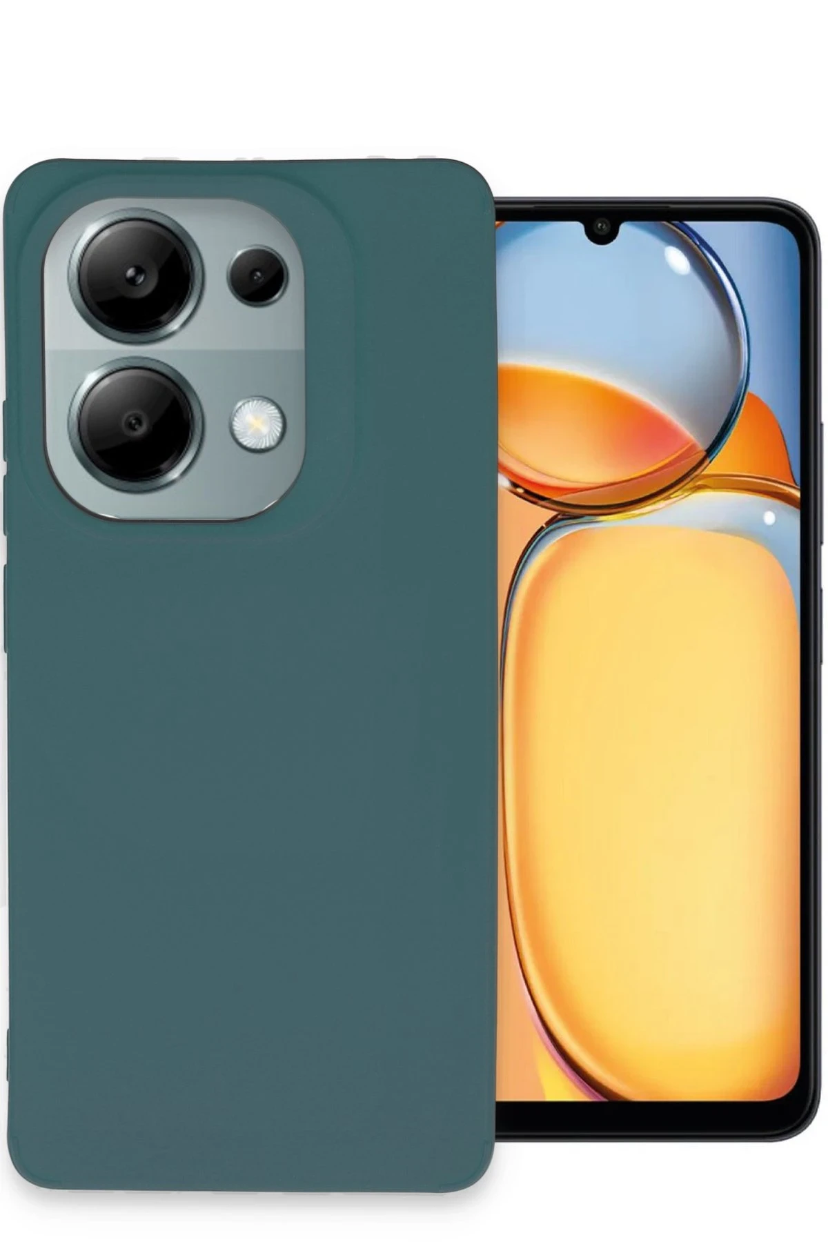 Newface Xiaomi Redmi Note 13 4G Kılıf Petro Silikon - Koyu Yeşil