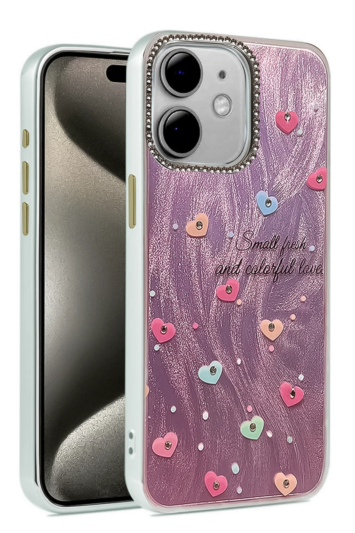 Newface iPhone 12 Kılıf Blade Aynalı Desenli Kapak - Desen 8