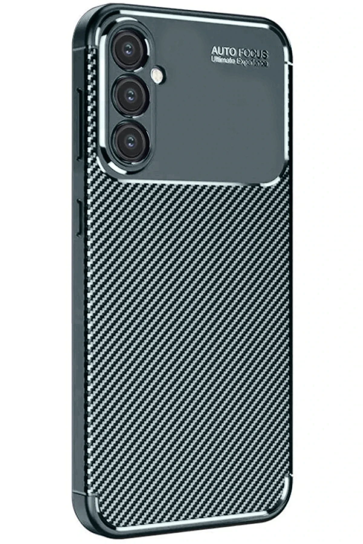 Newface Samsung Galaxy S24 FE Kılıf Auto Focus Karbon Kapak - Koyu Yeşil