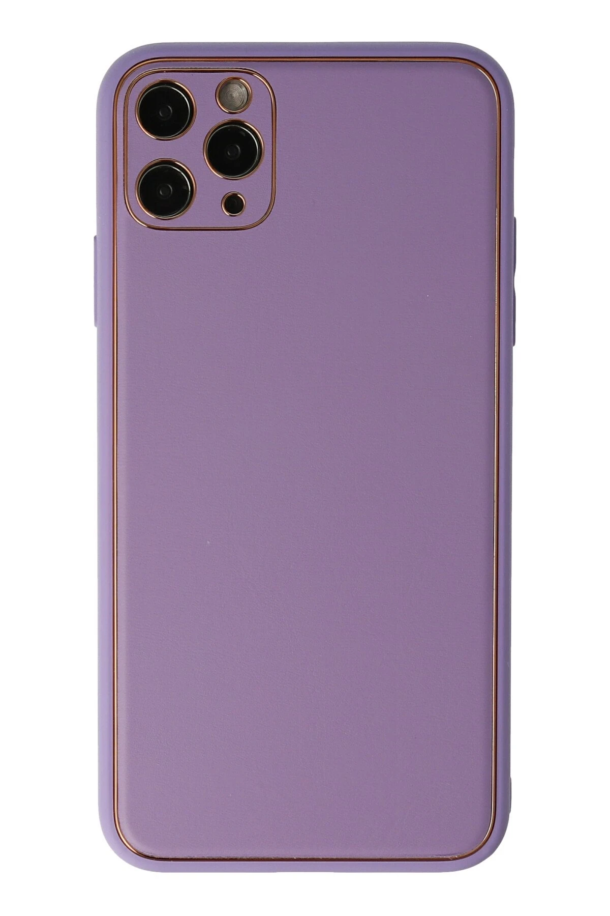 Newface iPhone 11 Pro Kılıf Coco Deri Silikon Kapak - Lila