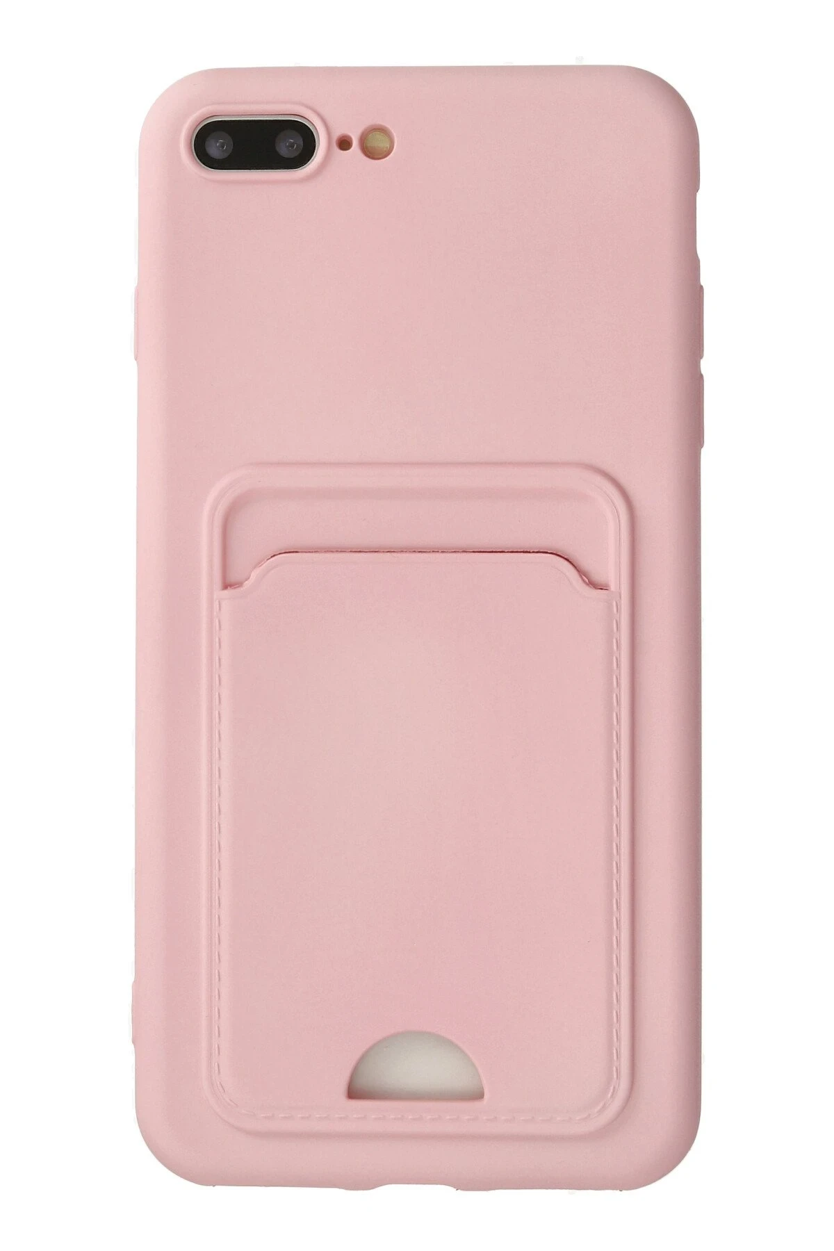 Newface iPhone 7 Plus Kılıf Kelvin Kartvizitli Silikon - Pembe