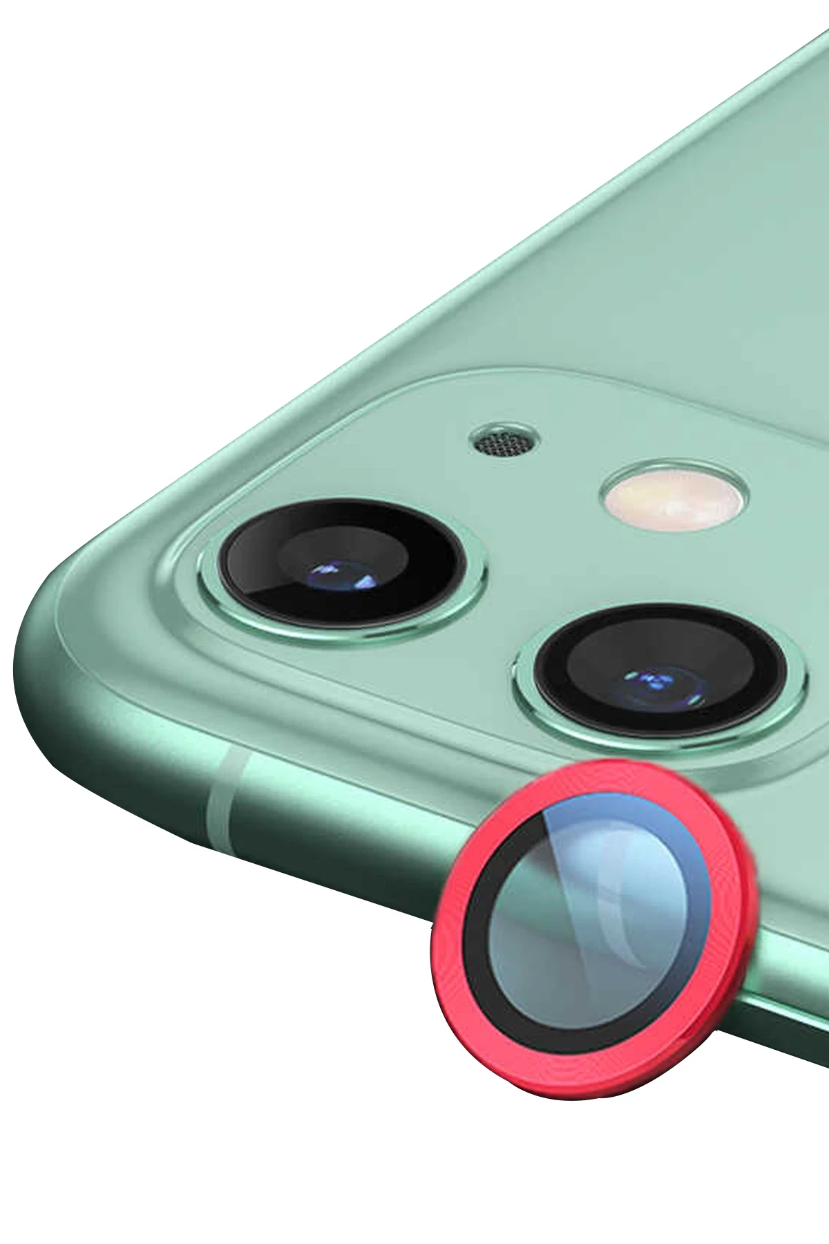 Newface iPhone 12 Mini Raze Metal Kamera Lens - Kırmızı