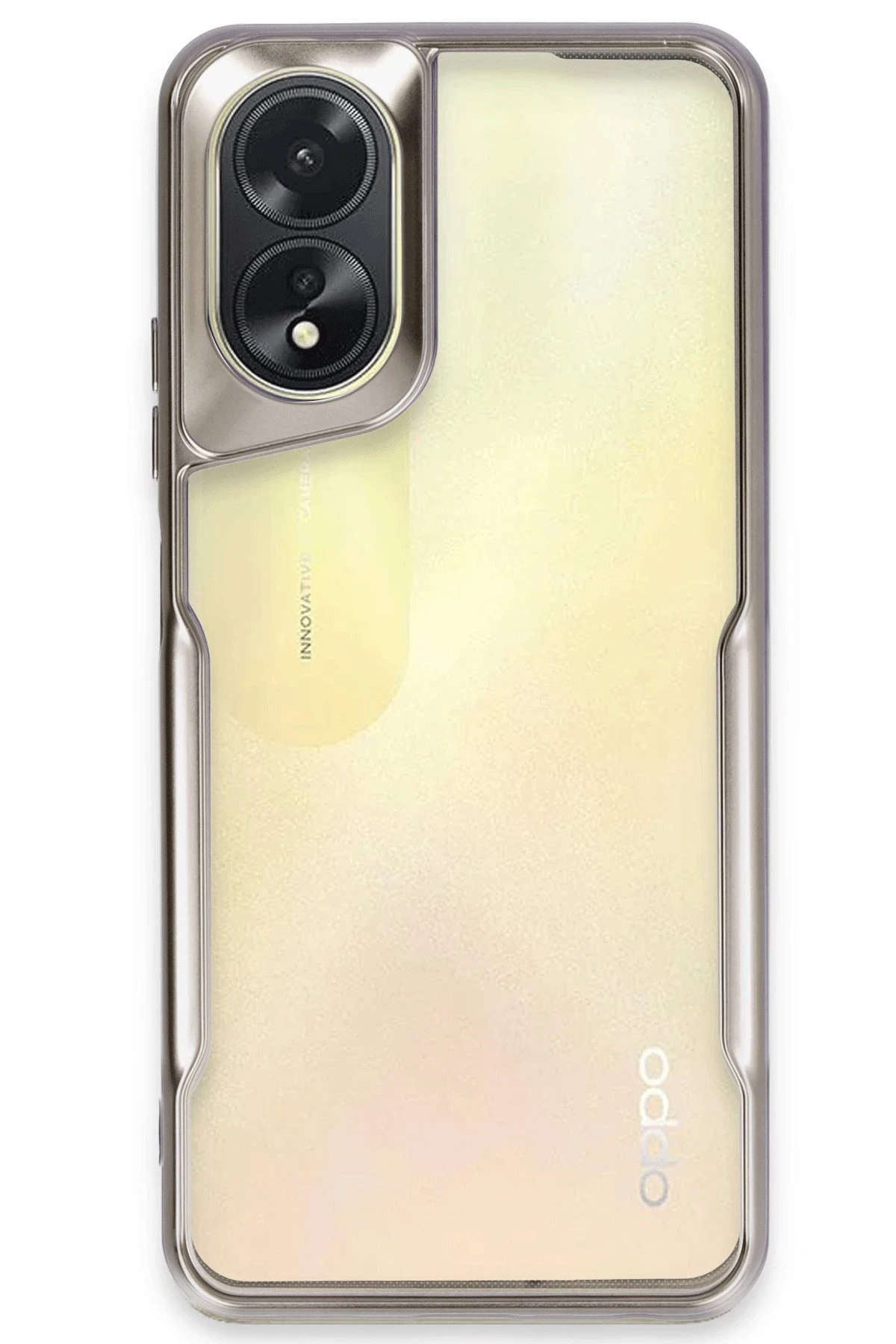 Newface Oppo A38 Kılıf Boyi Silikon Kapak - Titan Gri