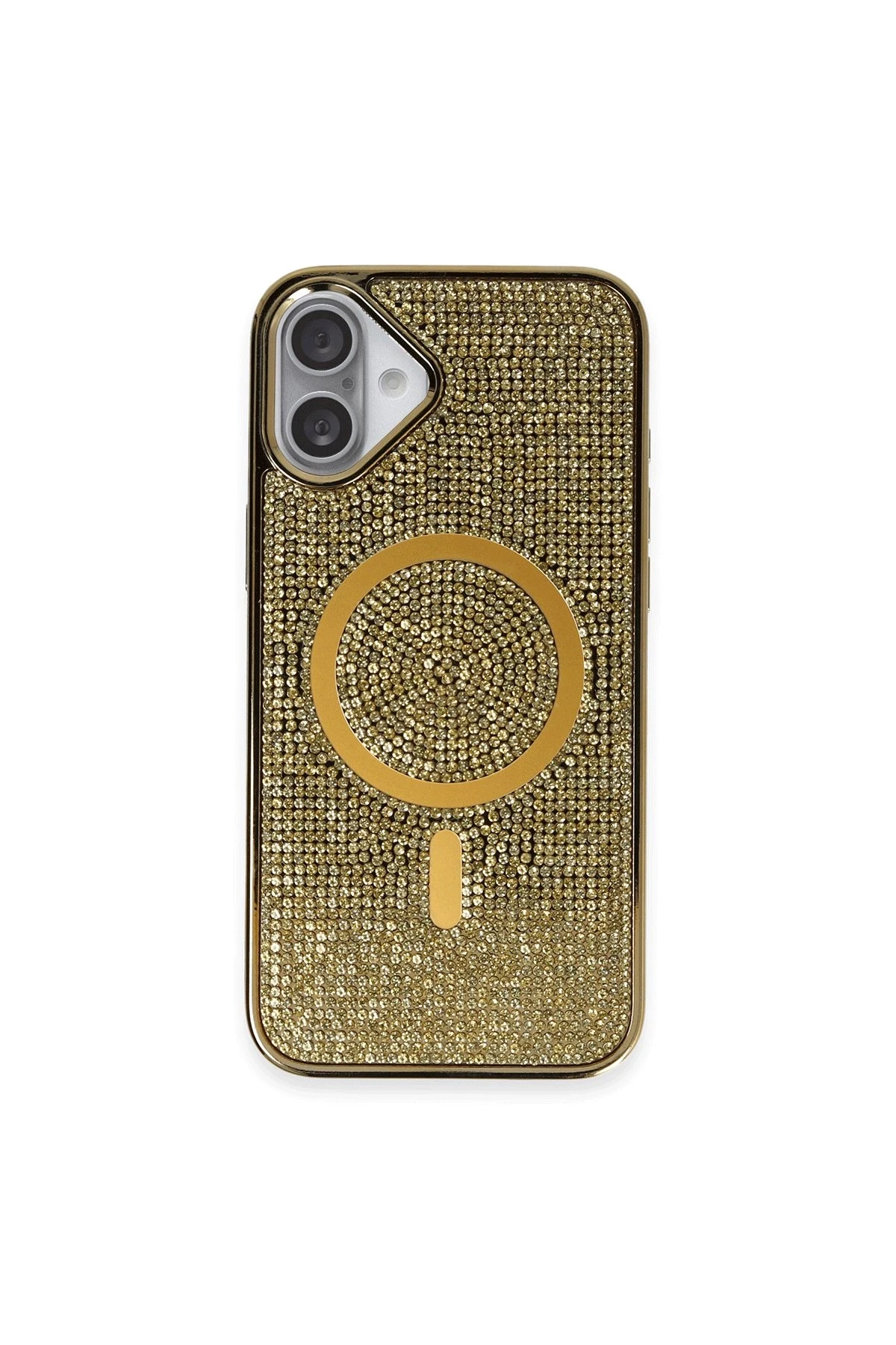 Newface iPhone 16 Kılıf Diamond Magsafe Kapak - Gold