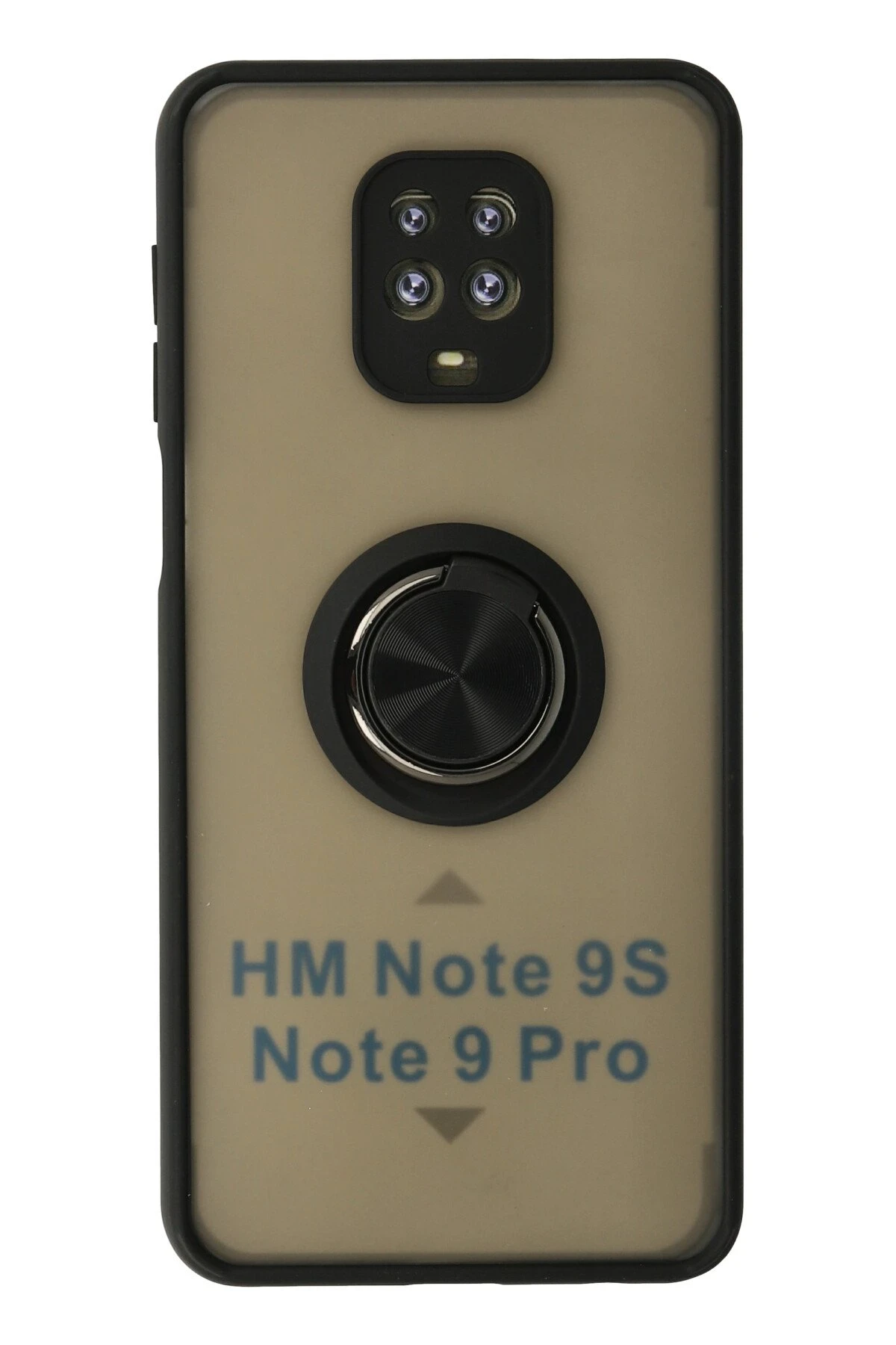 Newface Xiaomi Redmi Note 9 Pro Kılıf Montreal Yüzüklü Silikon Kapak - Siyah