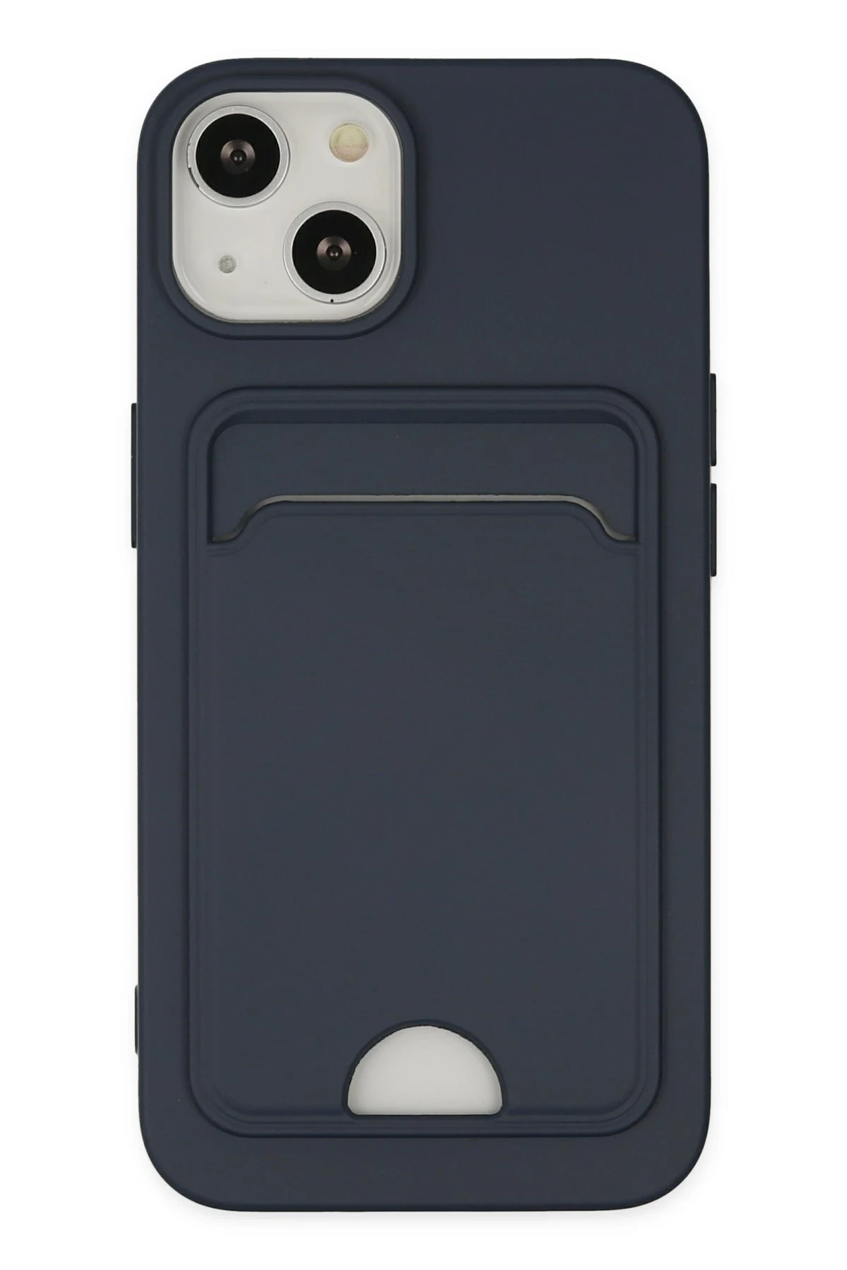 Newface iPhone 14 Plus Kılıf Kelvin Kartvizitli Silikon - Lacivert