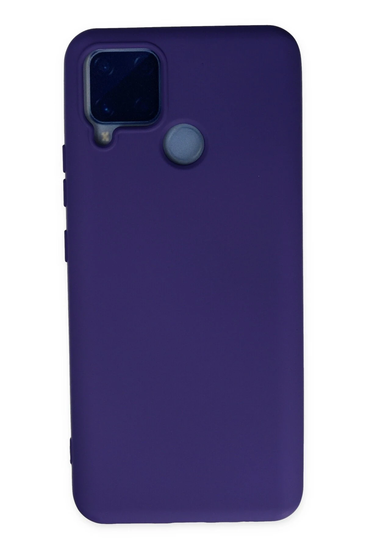 Newface Realme C15 Kılıf Nano içi Kadife Silikon - Mor
