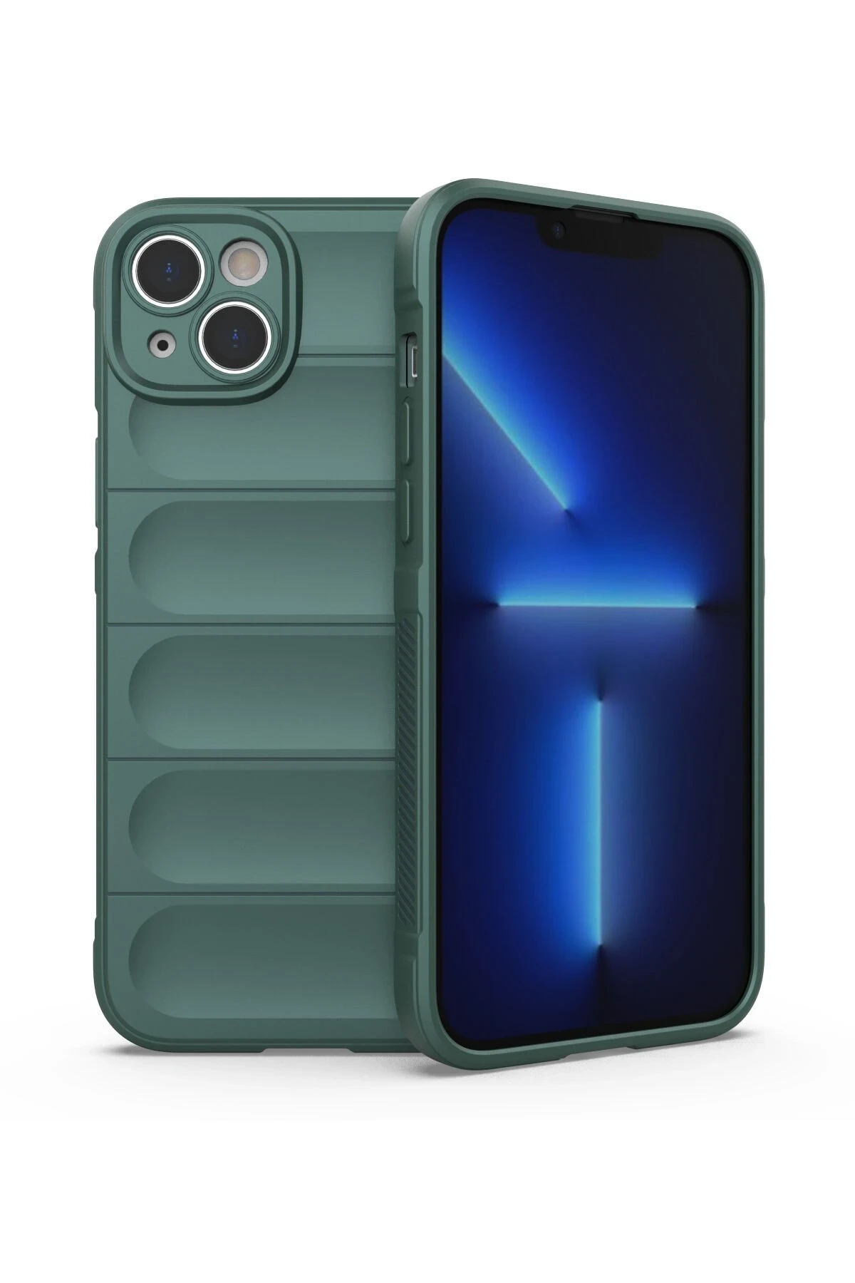 Newface iPhone 15 Kılıf Optimum Silikon - Koyu Yeşil