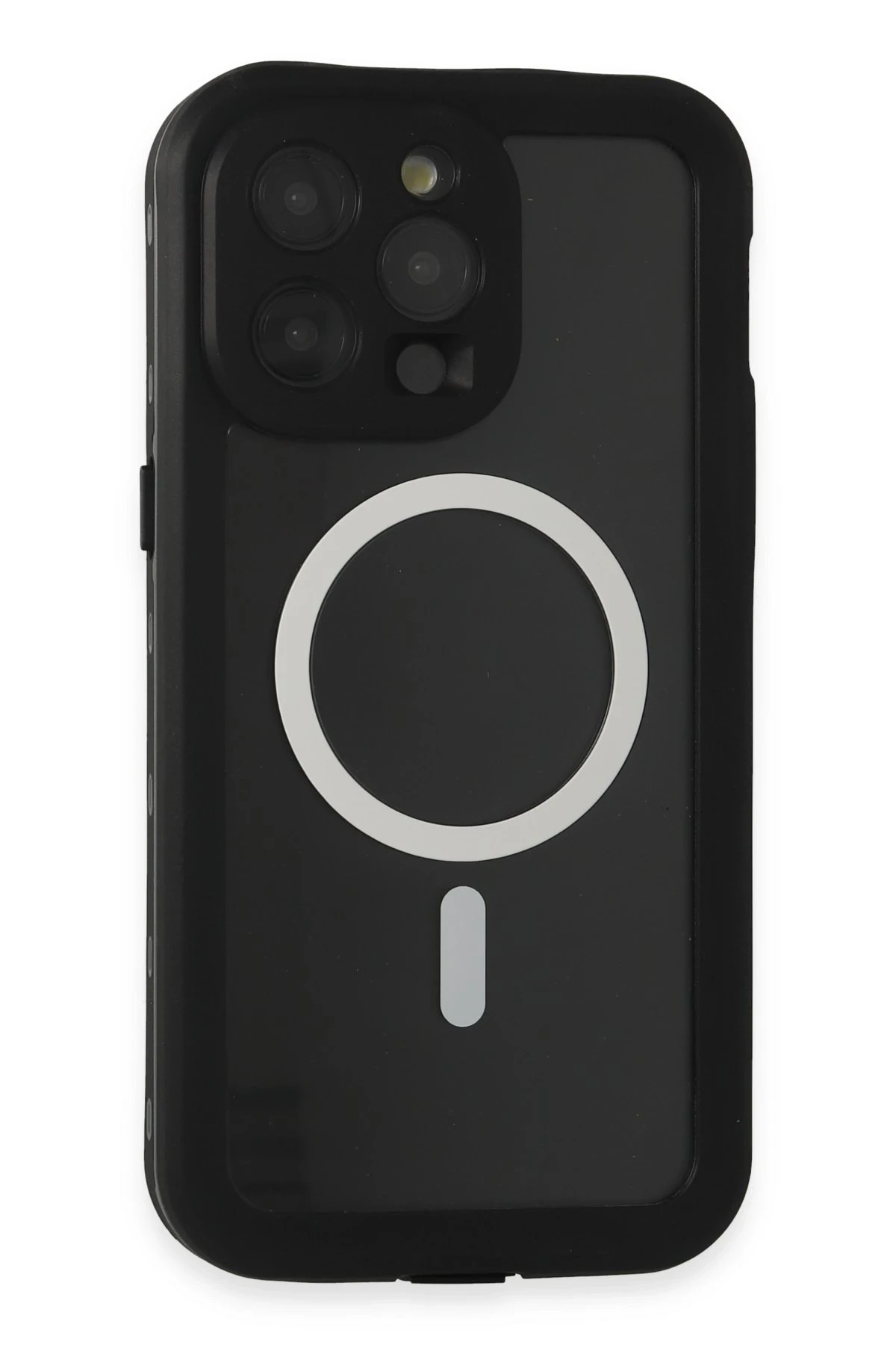 Newface iPhone 15 Pro Kılıf Red Pepper Magneticsafe Su Geçirmez Kılıf - Siyah-Gri