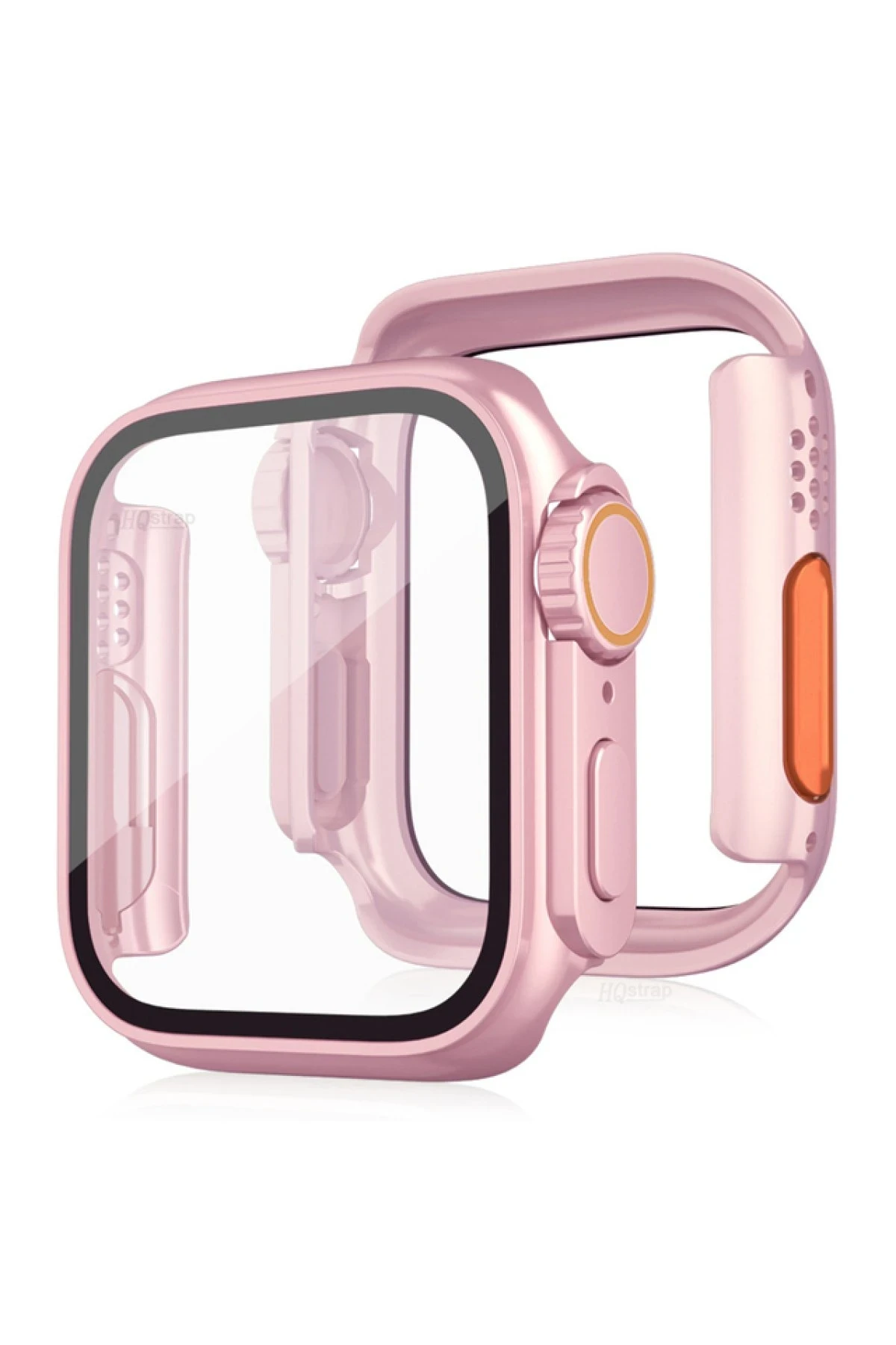 Newface Apple Watch 44mm Watch 49mm Kasa Dönüştürücü ve Ekran Koruyucu - Rose Gold