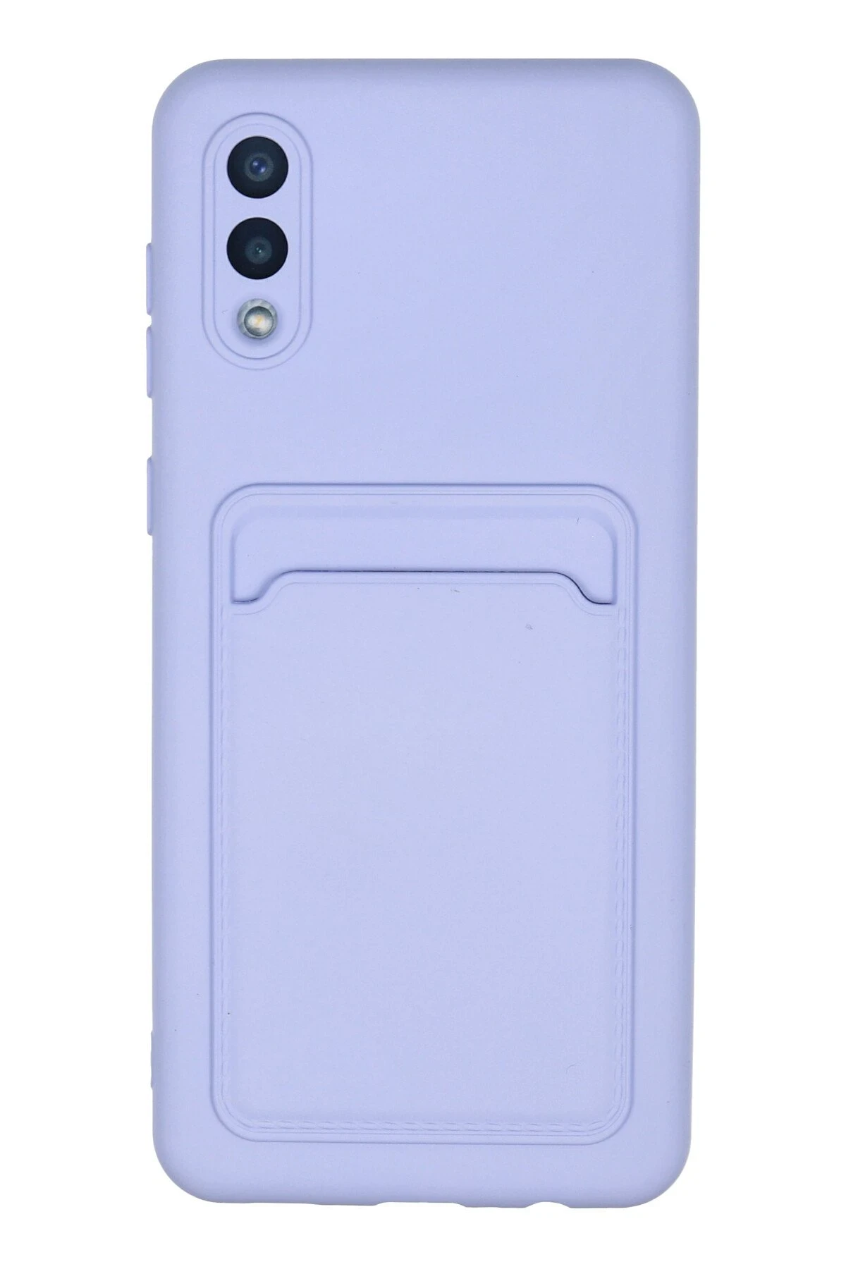 Newface Samsung Galaxy A02 Kılıf Kelvin Kartvizitli Silikon - Lila