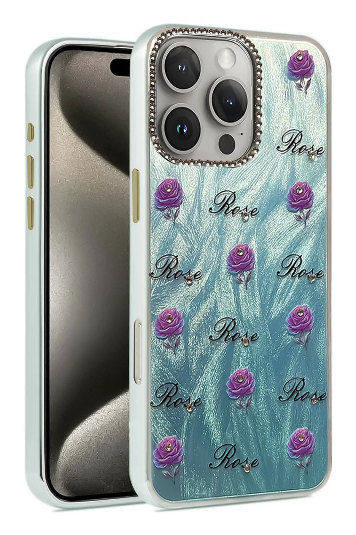 Newface iPhone 16 Pro Max Kılıf Blade Aynalı Desenli Kapak - Desen 9