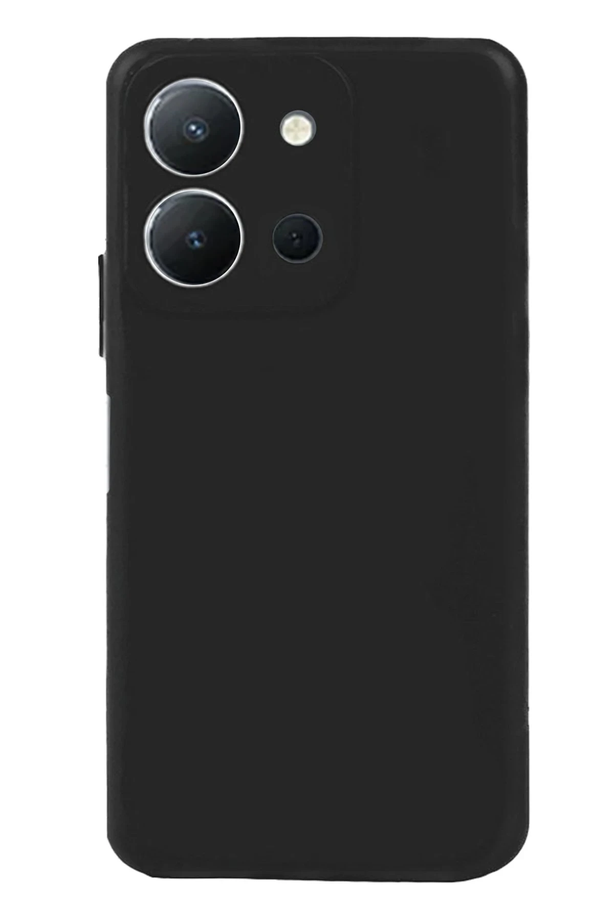 Newface Vivo Y36 Kılıf Nano içi Kadife Silikon - Siyah