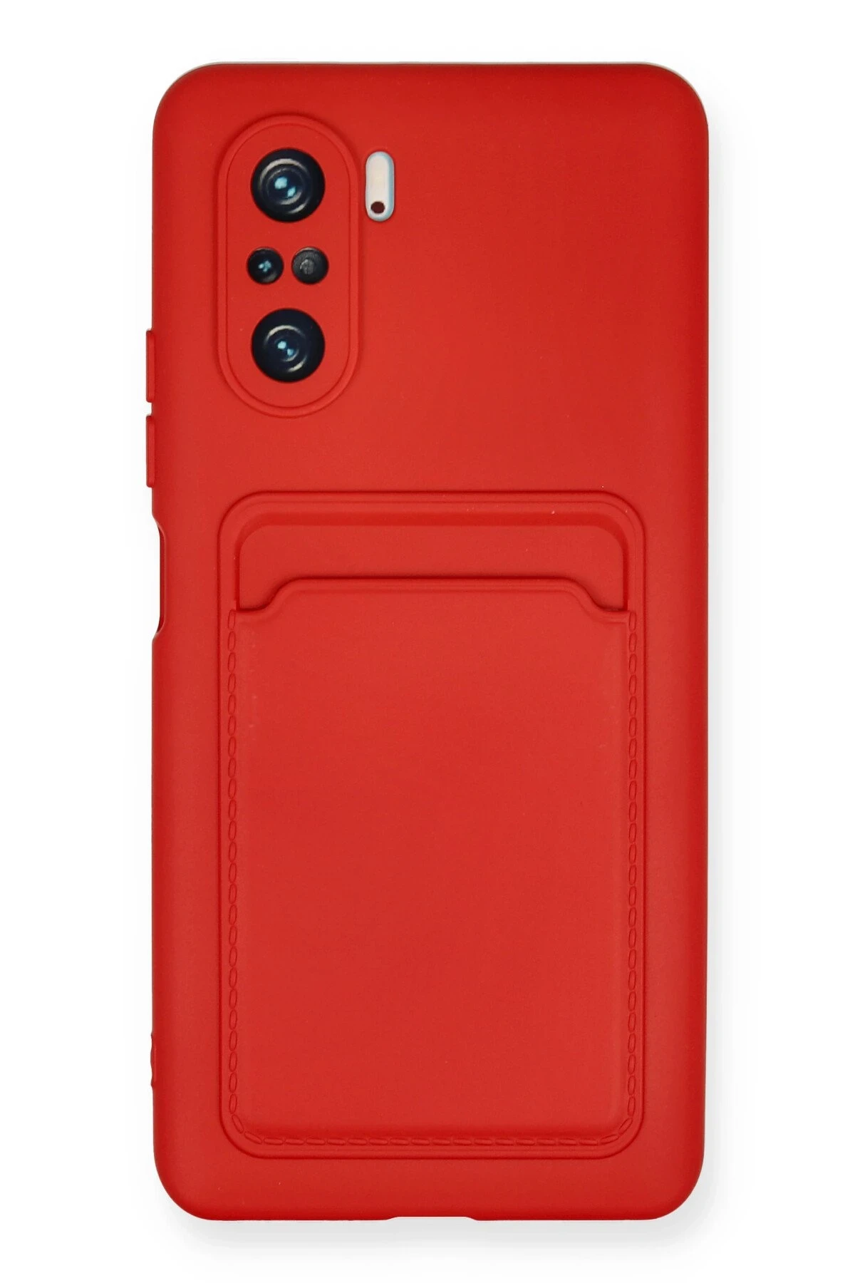 Newface Xiaomi Mi 11i Kılıf Kelvin Kartvizitli Silikon - Kırmızı