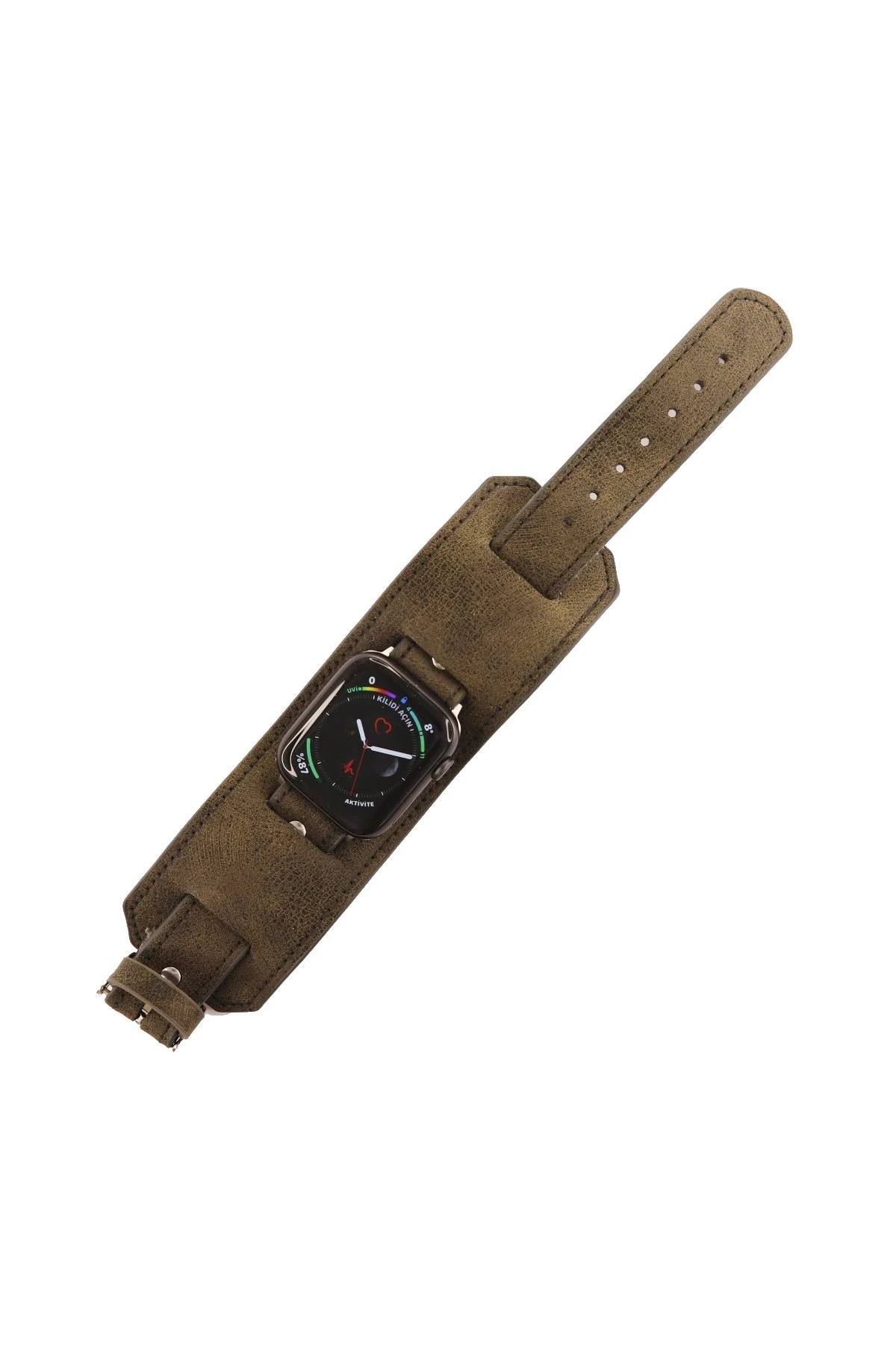 Newface Apple Watch 42mm NL17 Deri Kordon - Kahverengi