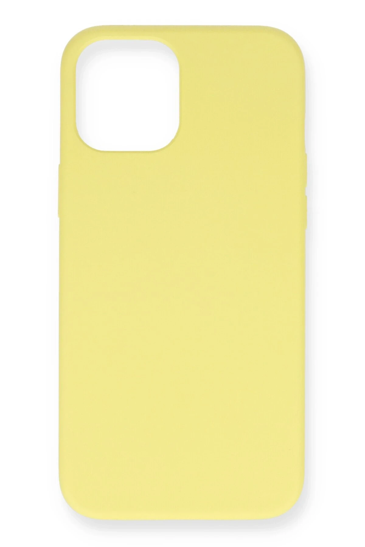 Newface iPhone 12 Mini Kılıf Nano içi Kadife Silikon - Sarı