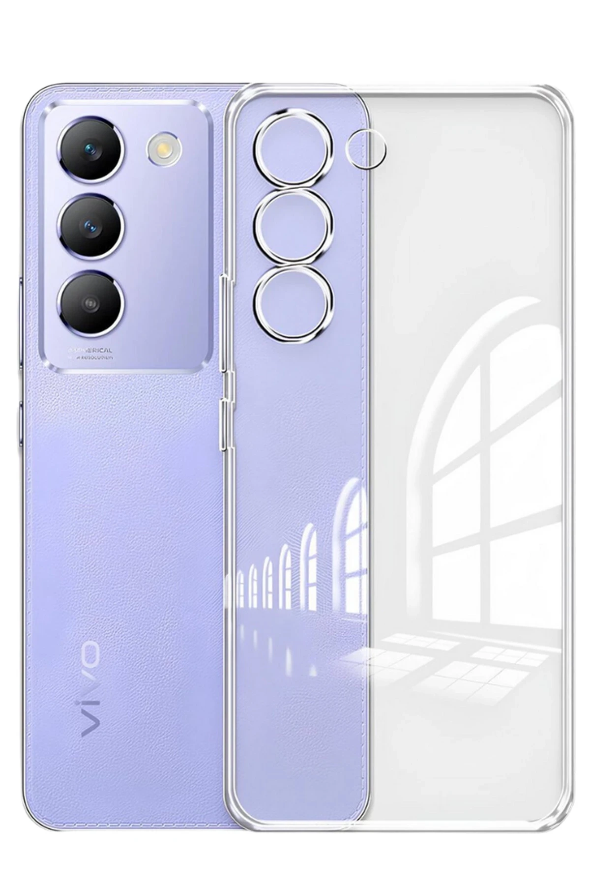 Newface Vivo V30 Lite 4G Kılıf Lüx Şeffaf Silikon