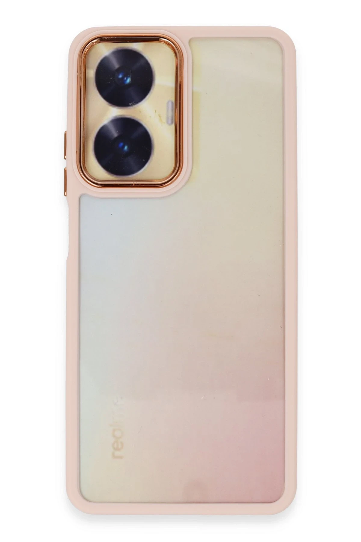 Newface Realme C55 Kılıf Dora Kapak - Pudra