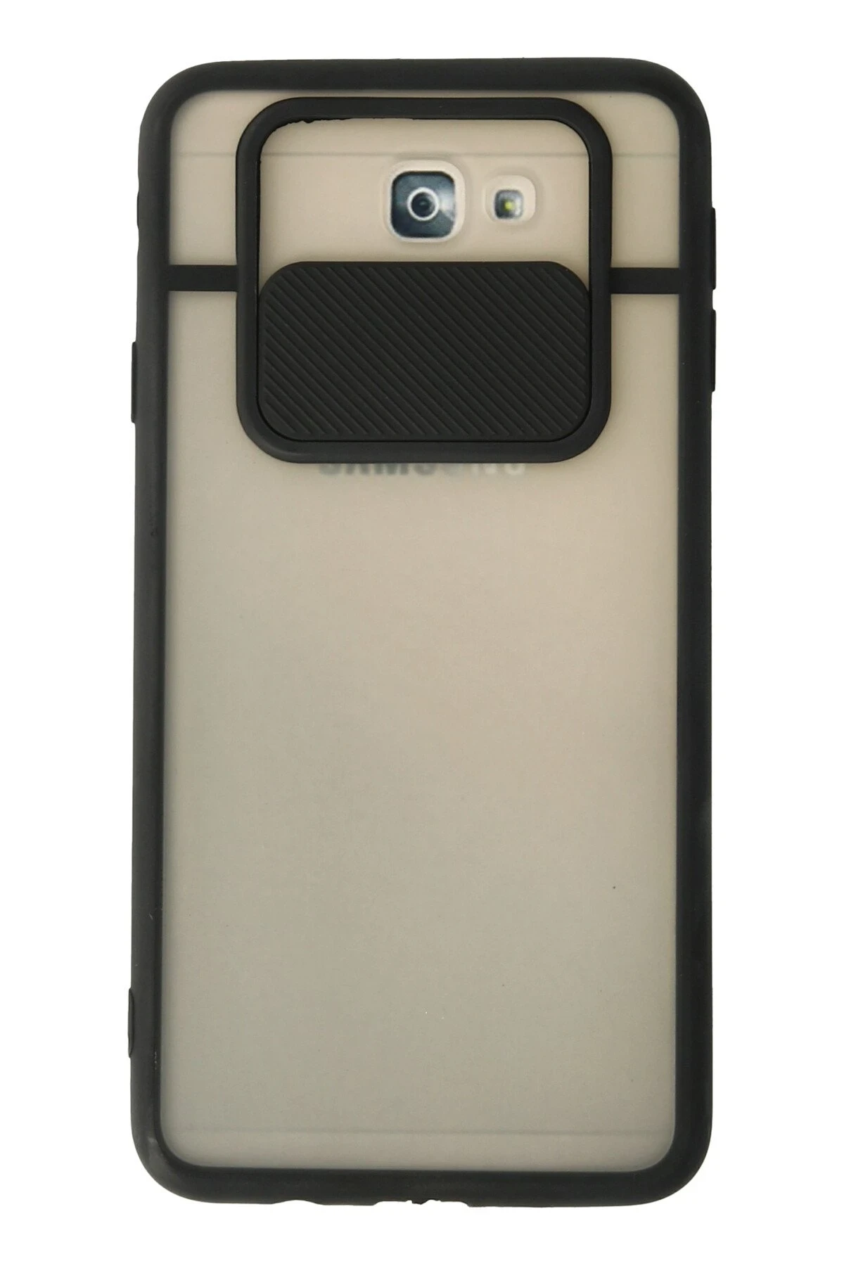 Newface Samsung Galaxy J7 Prime Kılıf Palm Buzlu Kamera Sürgülü Silikon - Siyah