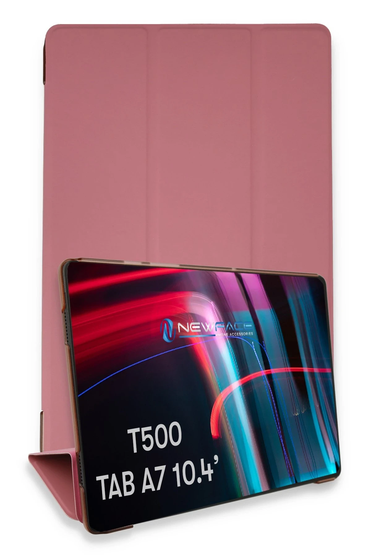 Newface Samsung Galaxy T500 Tab A7 10.4 Kılıf Tablet Smart Kılıf - Pembe