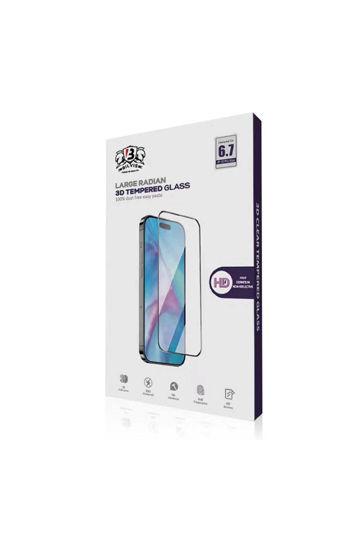 Newface iPhone 16 Pro Bilvis 0.18mm Plus Cam Ekran Koruyucu