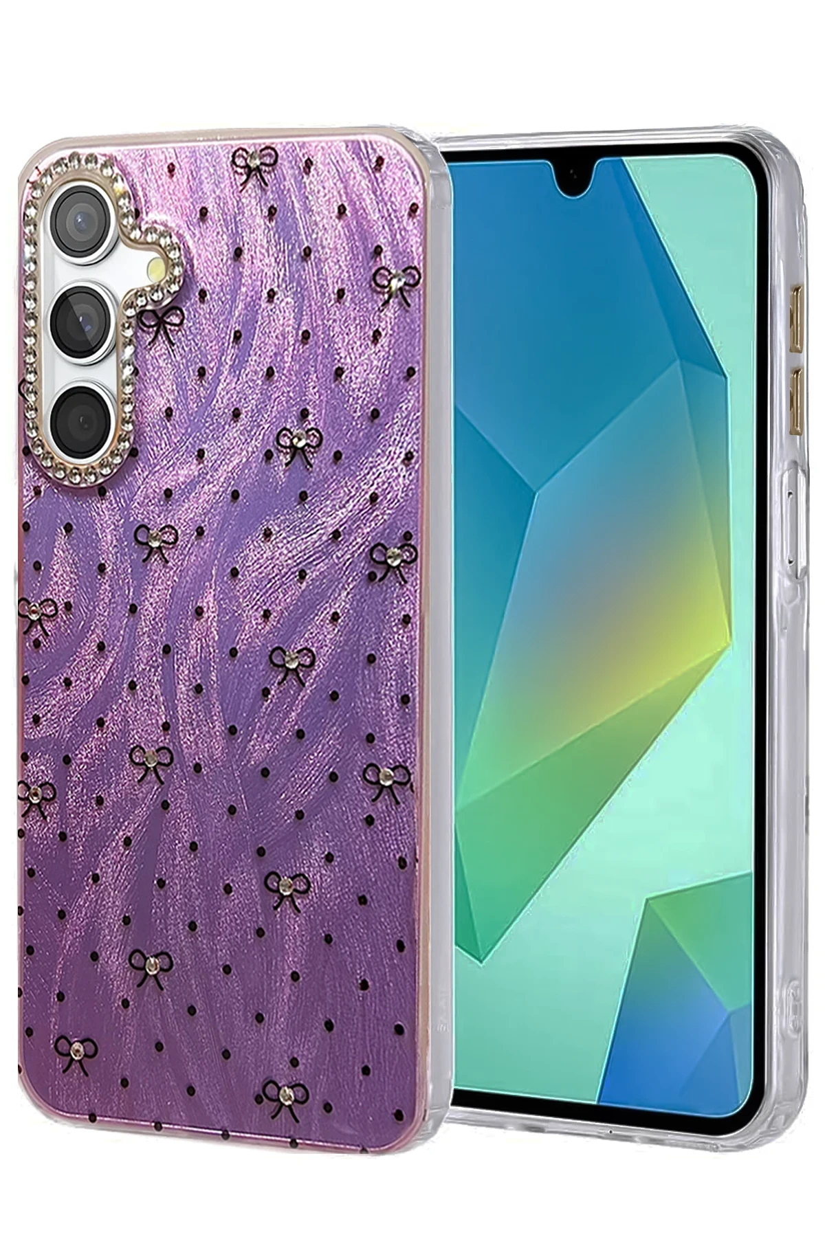 Newface Samsung Galaxy S25 Kılıf Blade Aynalı Desenli Kapak - Desen 2
