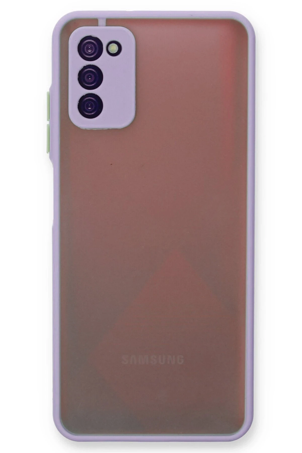 Newface Samsung Galaxy A03S Kılıf Montreal Silikon Kapak - Mor