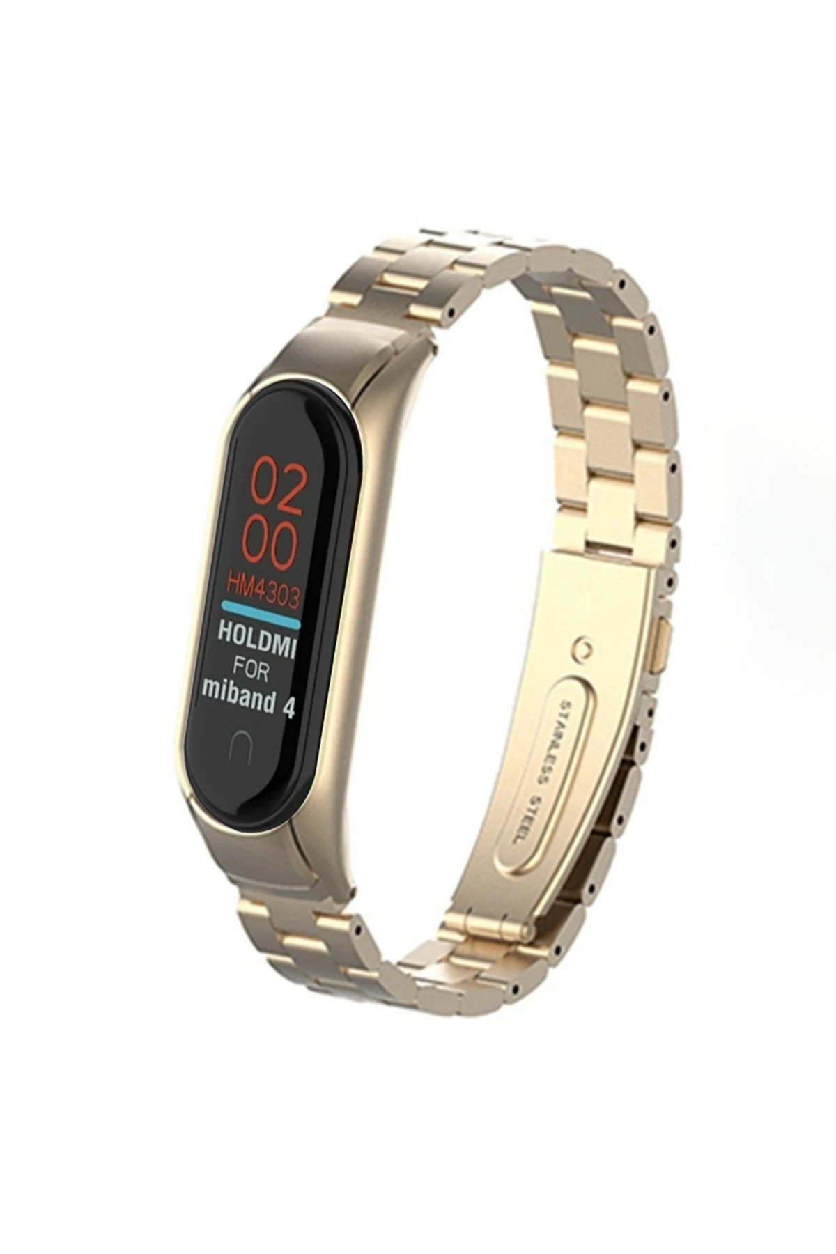 Newface Xiaomi Mi Band 4 Metal Baklalı Kordon - Gold