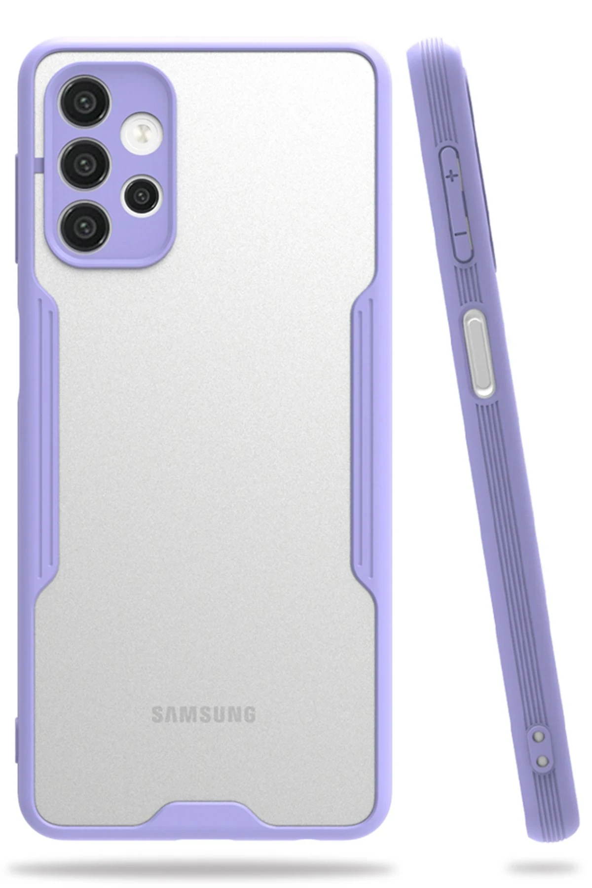 Newface Samsung Galaxy A52 Kılıf Platin Silikon - Lila