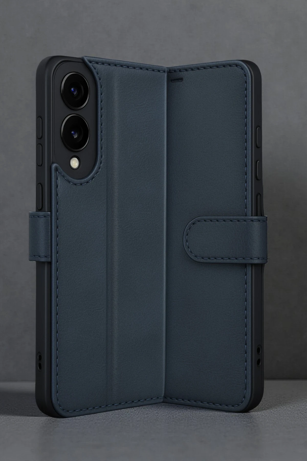 Newface Samsung Galaxy S25 Edge Trend S Plus Kapaklı Kılıf - Lacivert