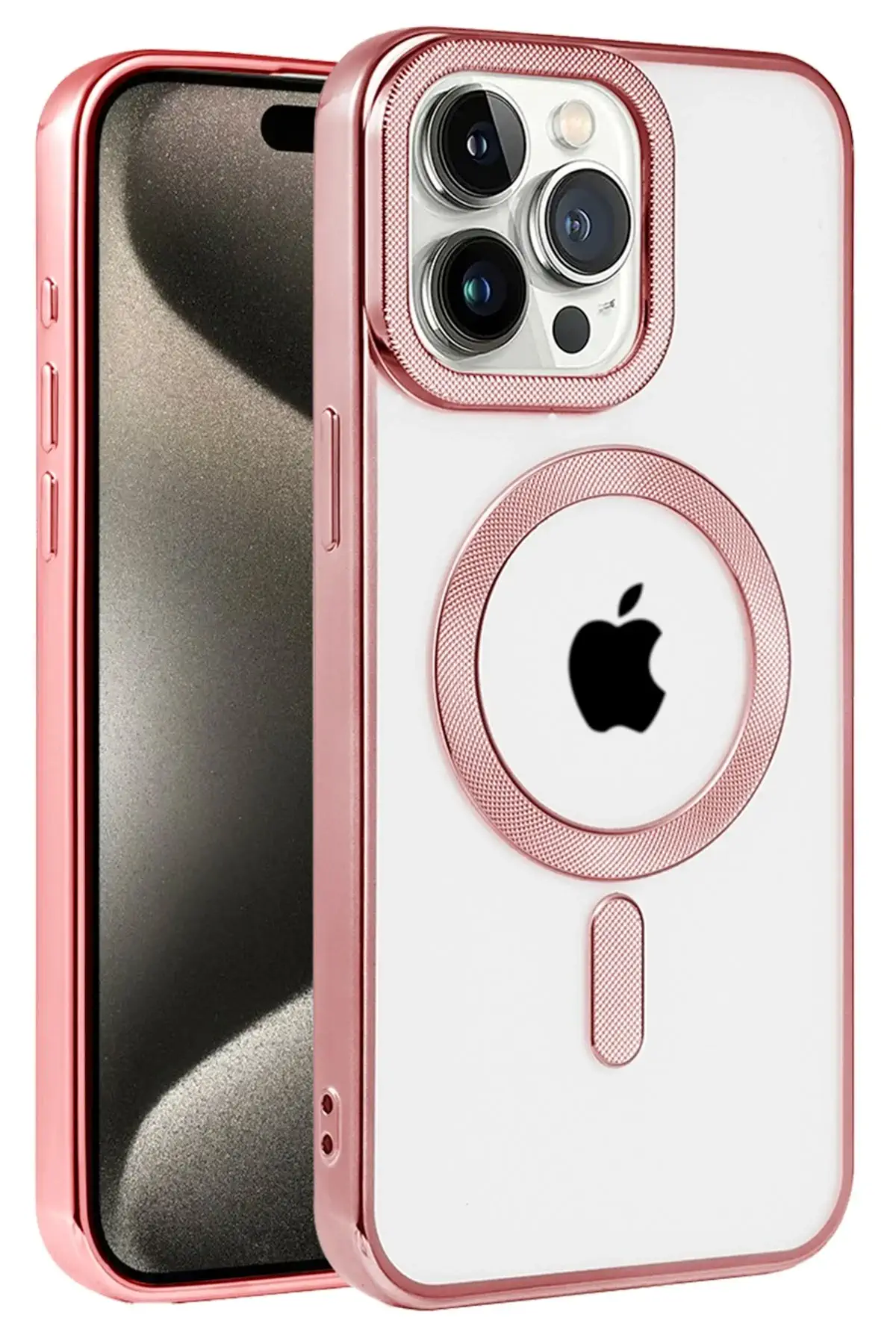 Newface iPhone 14 Pro Max Kılıf Kronos Magsafe Kapak - Rose Gold