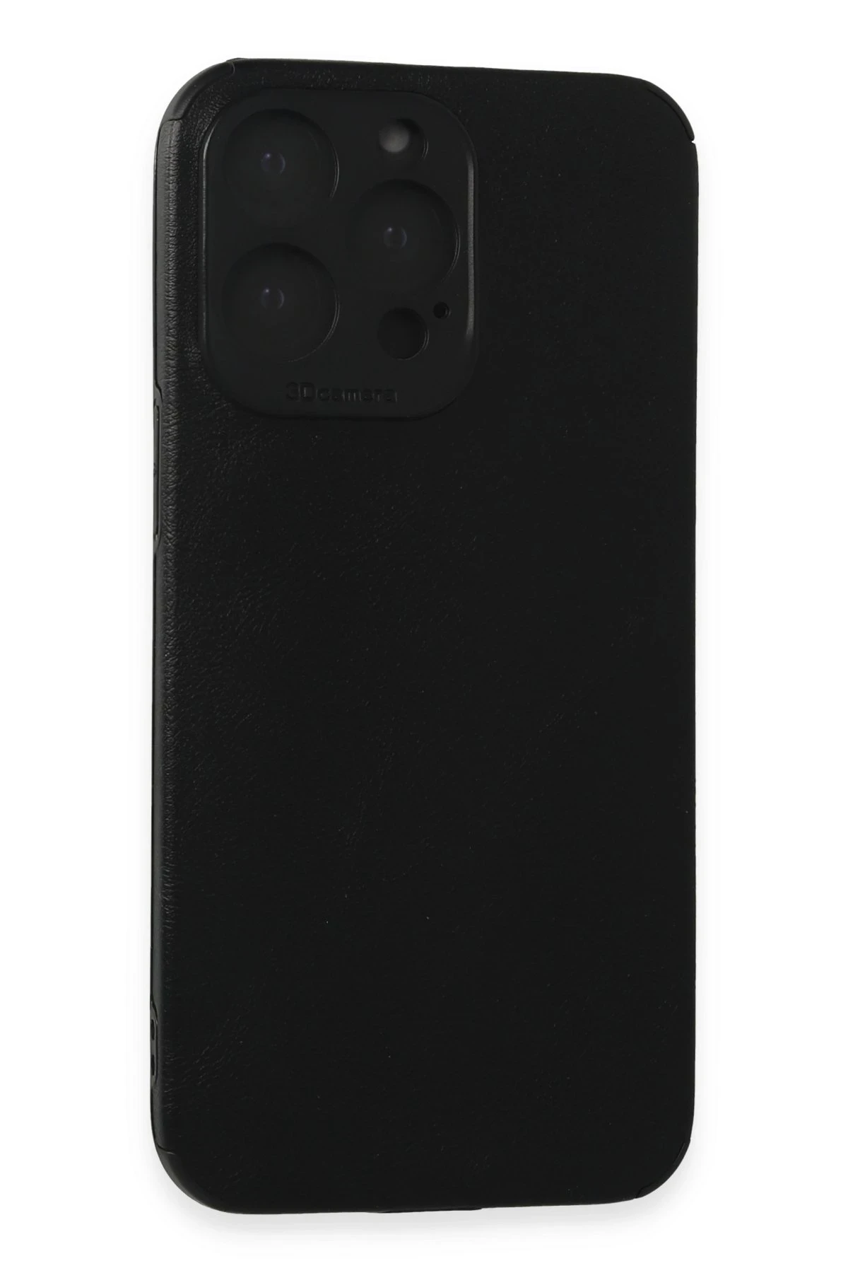 Newface iPhone 15 Pro Max Kılıf Loop Deri Silikon - Siyah