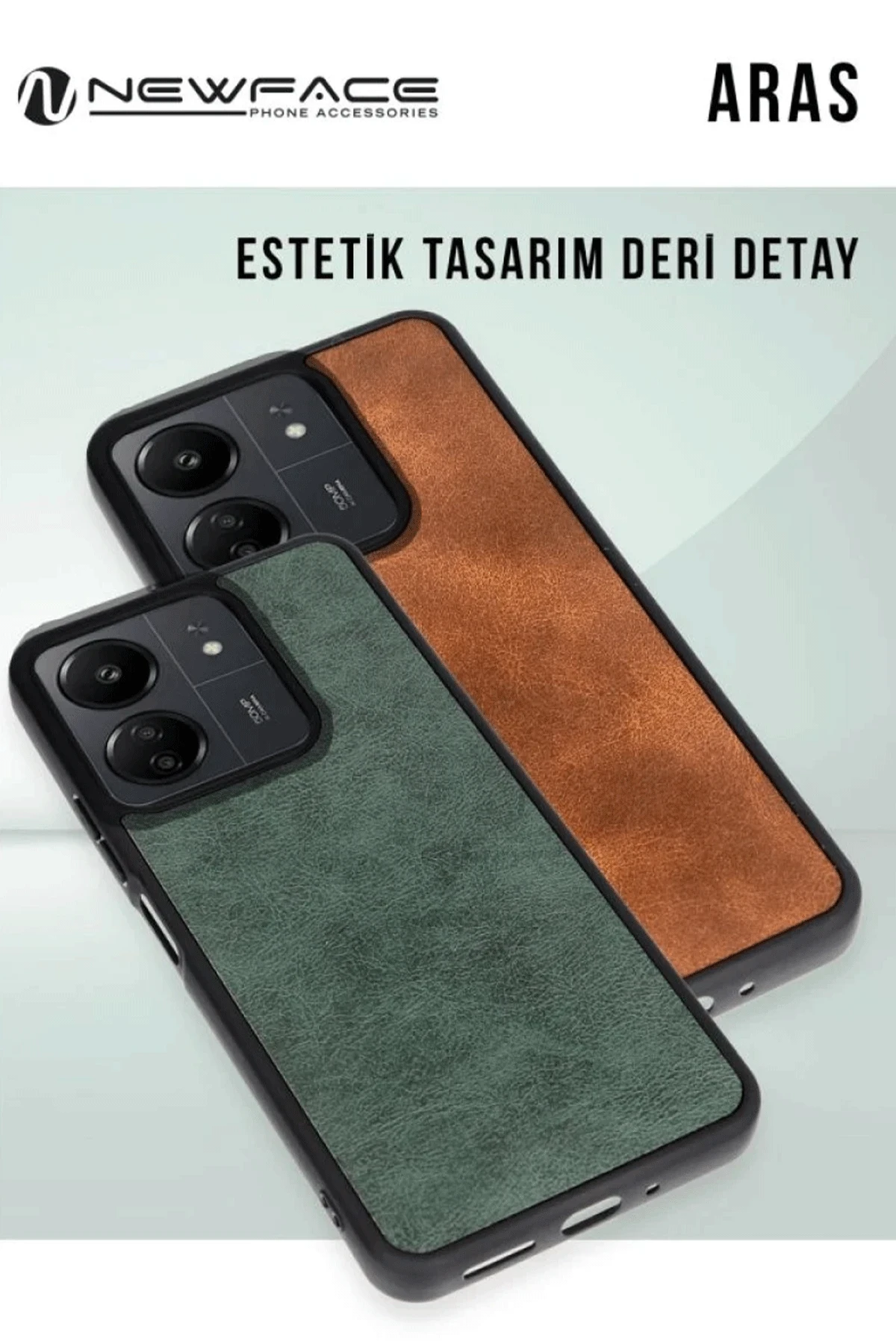 Newface Samsung Galaxy S24 FE Kılıf Aras Deri Kapak - Kırmızı