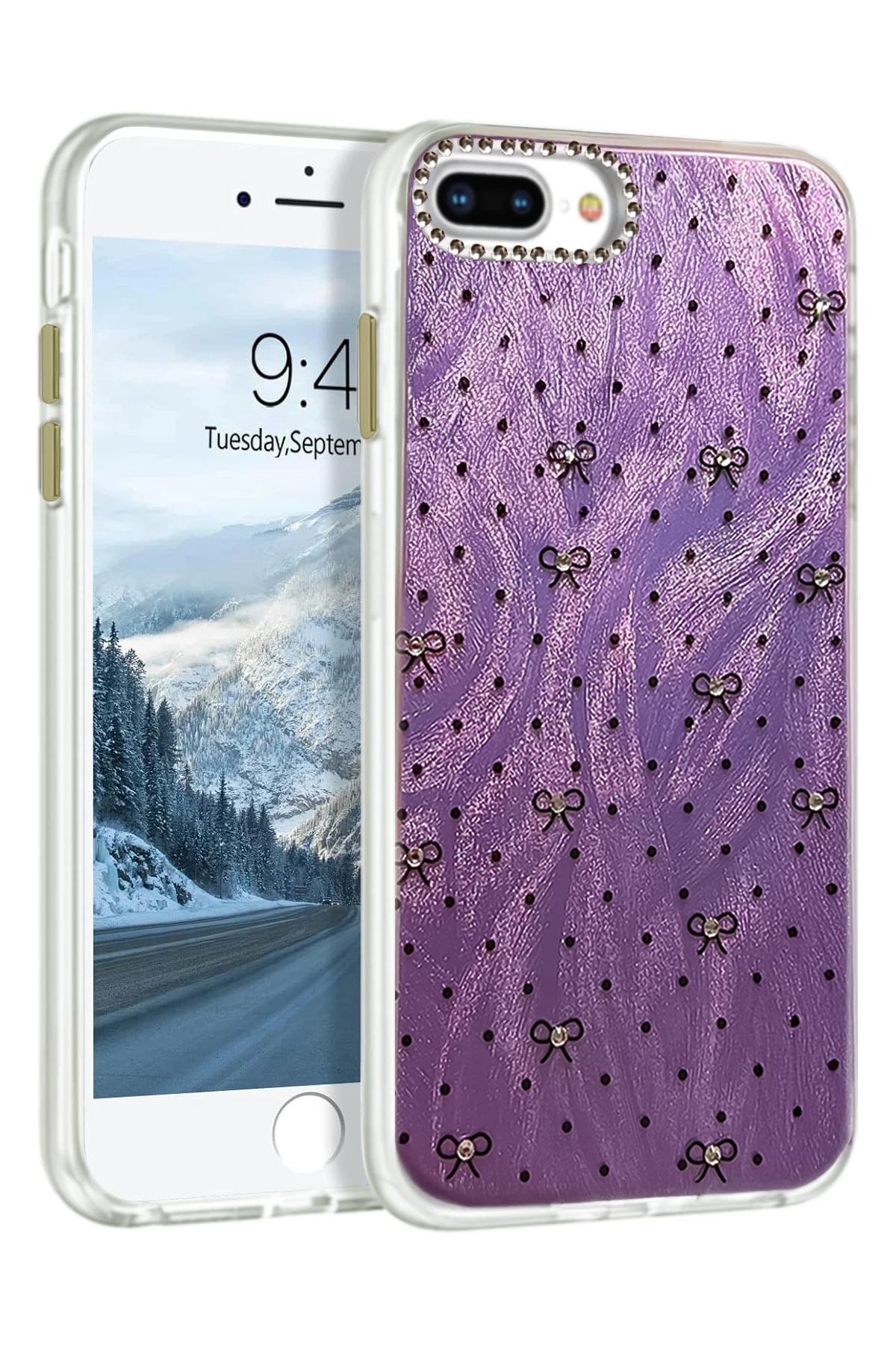 Newface iPhone 7 Plus Kılıf Blade Aynalı Desenli Kapak - Desen 2