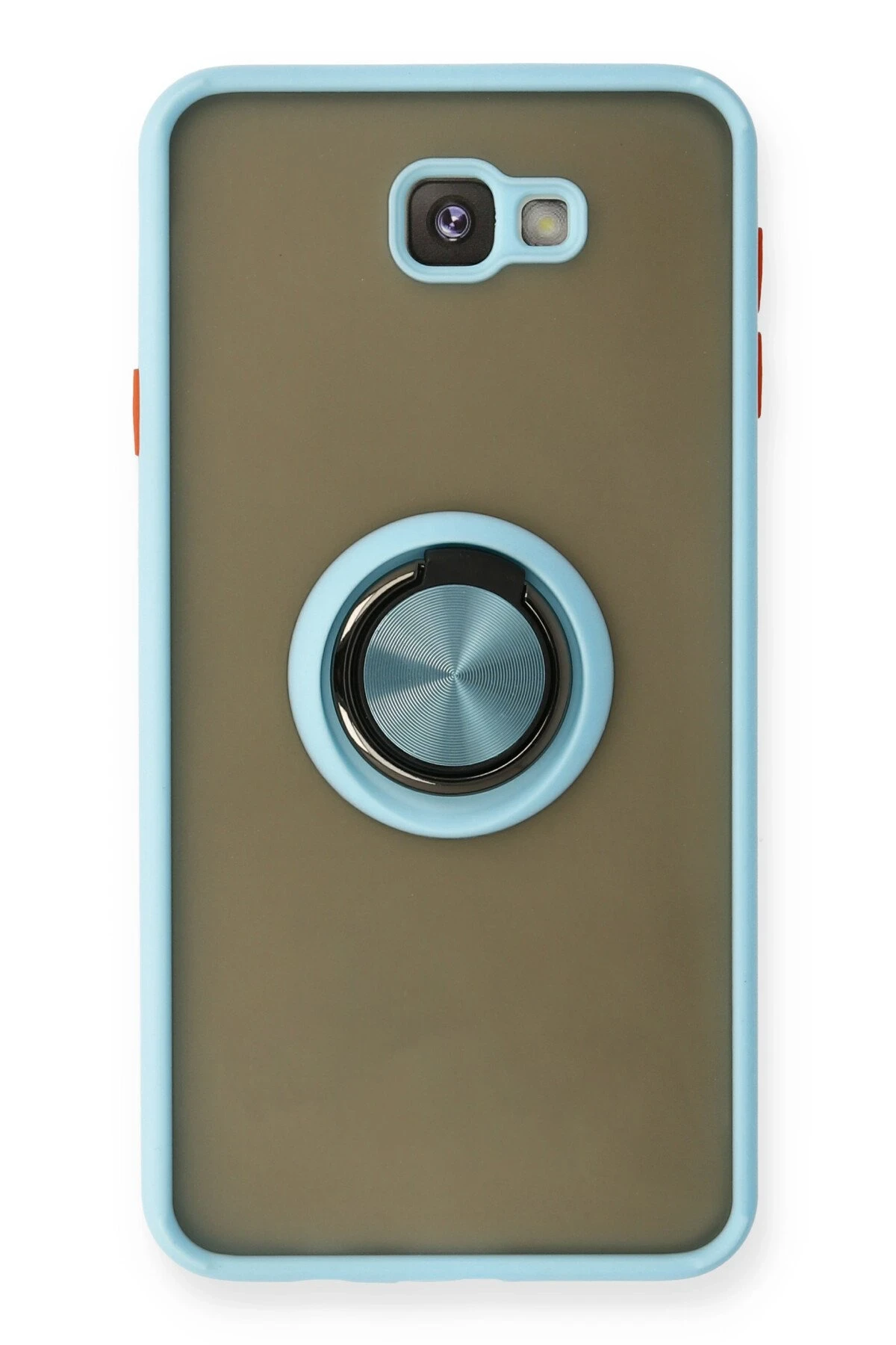 Newface Samsung Galaxy J7 Prime Kılıf Montreal Yüzüklü Silikon Kapak - Buz Mavi