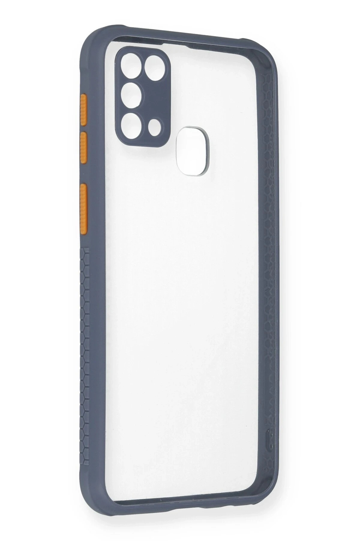 Newface Samsung Galaxy M31 Kılıf Miami Şeffaf Silikon - Gri