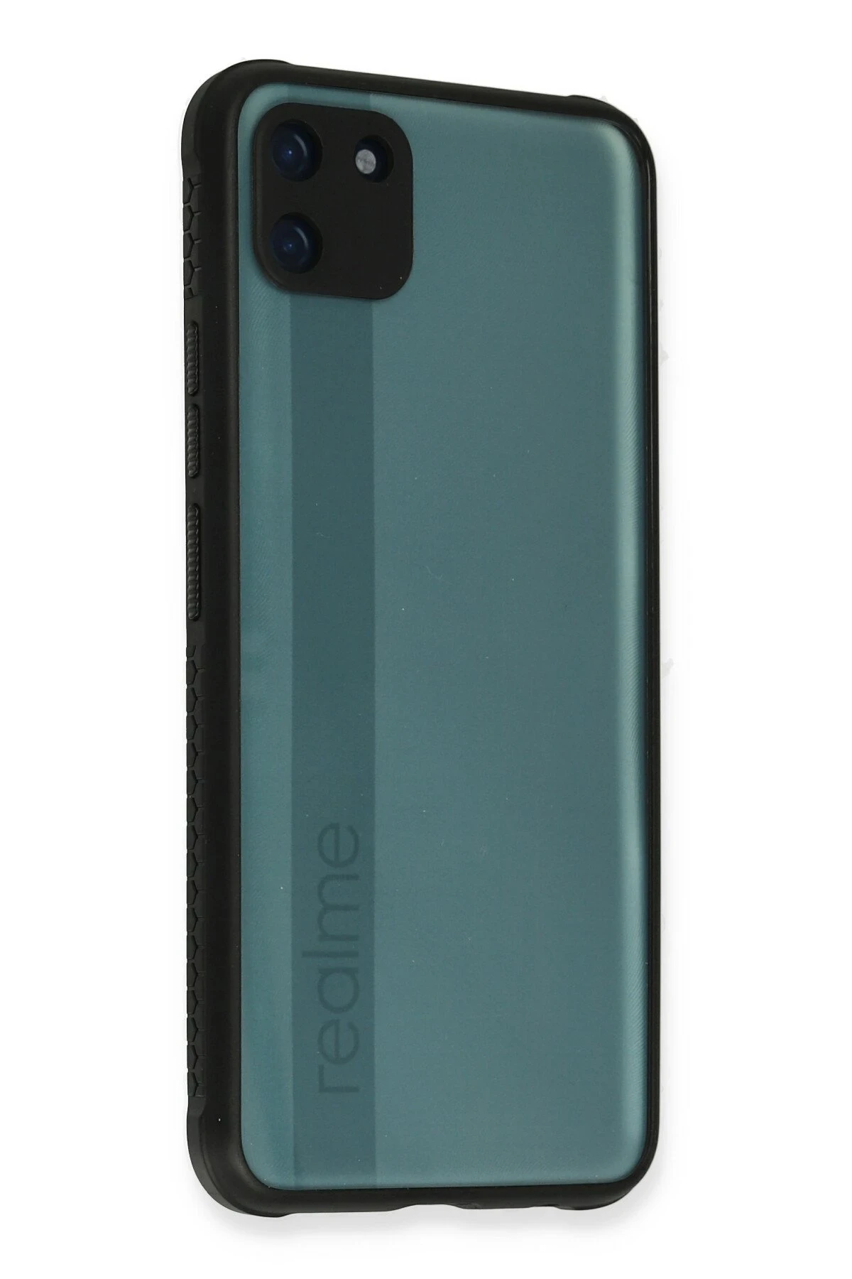 Newface Realme C11 Kılıf Miami Şeffaf Silikon - Siyah